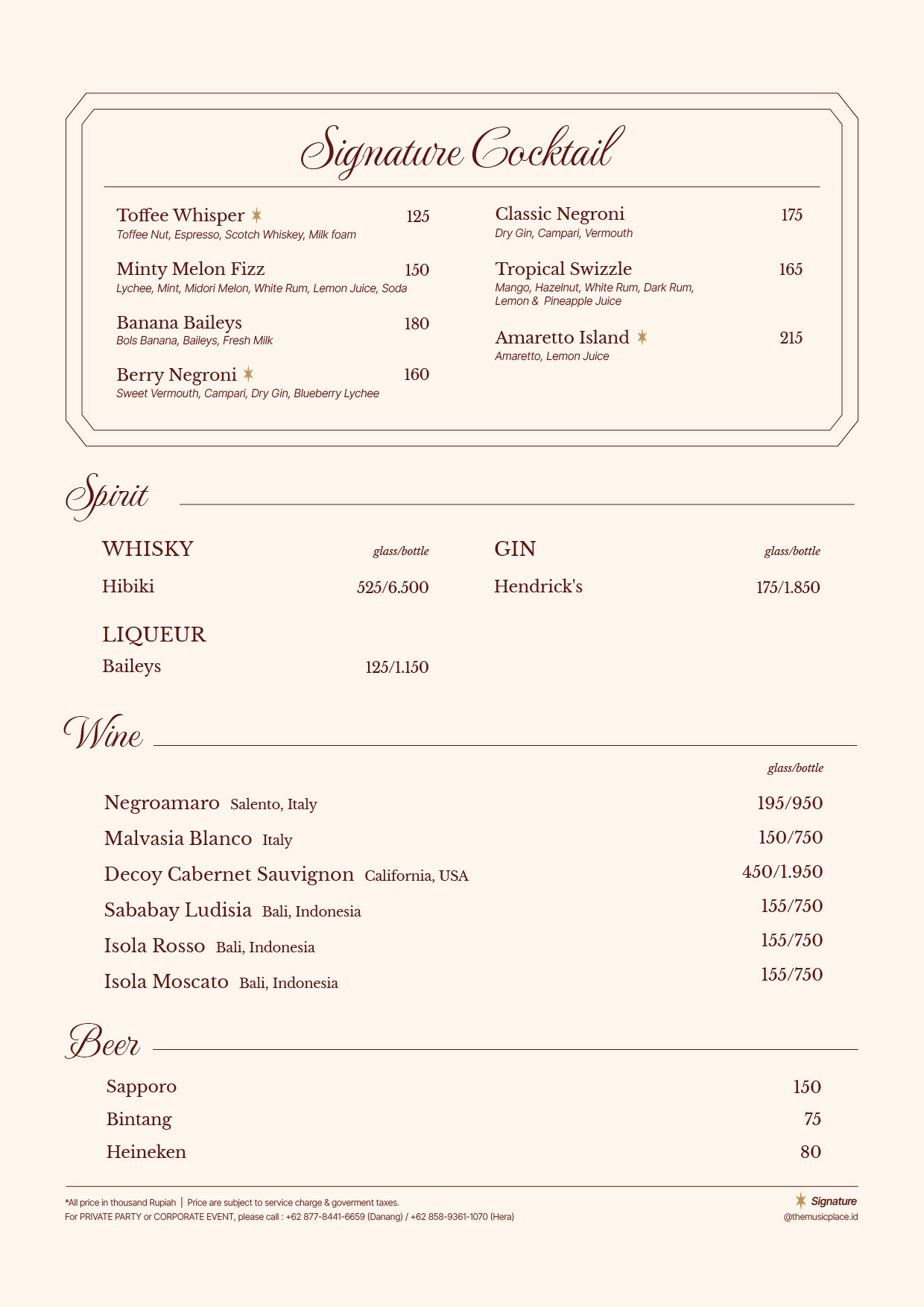 Signature Cocktail